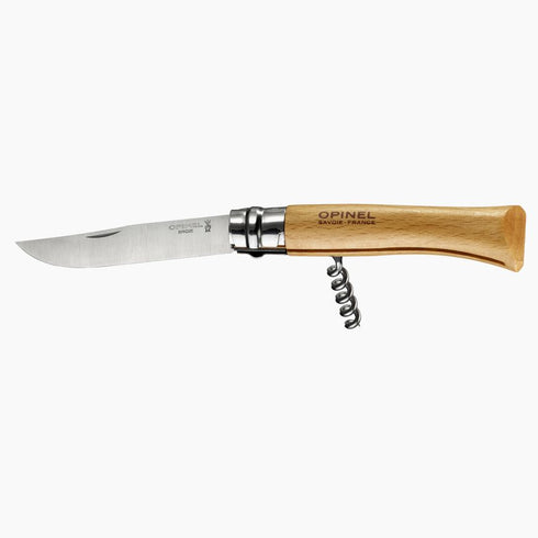 Opinel N°10 Tire-Bouchon 10號不鏽鋼木柄摺刀 (連紅酒開瓶器)